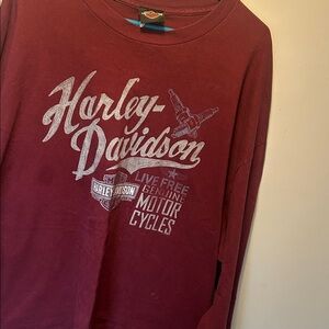 Harley-Davidson Burgundy Long Sleeve Tee